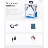 Shokz openmove casque à conduction osseuse, écouteurs bleutooth oreilles libres pour le sport avec micro, casque sans fil étanch