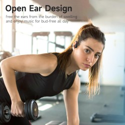 Ifecco casque conduction osseuse bleutooth 5.4 - écouteur conduction osseuse oreilles ouvertes avec micro,ipx5 étanche conductio