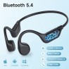 Ifecco casque conduction osseuse bleutooth 5.4 - écouteur conduction osseuse oreilles ouvertes avec micro,ipx5 étanche conductio