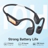 Ifecco casque conduction osseuse bleutooth 5.4 - écouteur conduction osseuse oreilles ouvertes avec micro,ipx5 étanche conductio