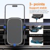 GRIFEMA Support Téléphone Voiture Grille d'Aération à Fixation Automatique, Rotation 360°, Utilisation à Une Main, Compatible Sm