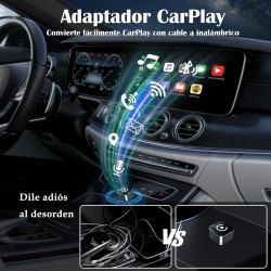 CarPlay sans Fil, Adapté aux véhicules équipés de CarPlay Filaire, Plug-and-Play pour Une Connectivité Rapide et Stable Adaptate