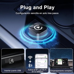 CarPlay sans Fil, Adapté aux véhicules équipés de CarPlay Filaire, Plug-and-Play pour Une Connectivité Rapide et Stable Adaptate