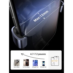 Uvert support téléphone voiture gravité grille aération porte portable automobile ventilation accroche smartphone auto compatibl