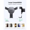 Uvert support téléphone voiture gravité grille aération porte portable automobile ventilation accroche smartphone auto compatibl