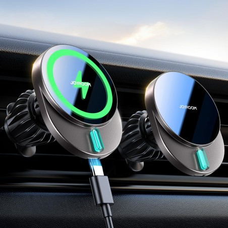JOYROOM Support Telephone Voiture Induction 15W Charge Rapide, Chargeur Magsafe Voiture sans Fil Grille d'Aération, Chargeur Ind