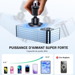 Miracase Support Téléphone Voiture Magnetique, 2025 Amélioré[Aimants Ultra Puissante] Porte Téléphone Voiture Aimanté Compatible