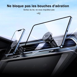 Miracase Support Téléphone Voiture Magnetique, 2025 Amélioré[Aimants Ultra Puissante] Porte Téléphone Voiture Aimanté Compatible