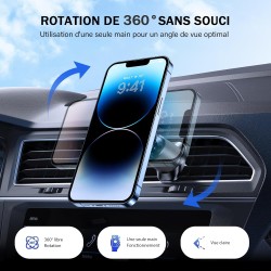 Miracase Support Téléphone Voiture Magnetique, 2025 Amélioré[Aimants Ultra Puissante] Porte Téléphone Voiture Aimanté Compatible