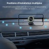 Vinabo 2 Pack Magnétique Support Aimant Telephone, Rotation 360° Compatible pour Tous Les Smartphone,Voiture Accessoires Interie