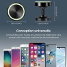 Vinabo 2 Pack Magnétique Support Aimant Telephone, Rotation 360° Compatible pour Tous Les Smartphone,Voiture Accessoires Interie