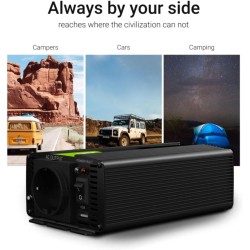 Vert cell 300w/600w 12v 220v/230v convertisseur pur sinus de tension volts voiture solaire power inverter sinusoïdale dc ac, ond