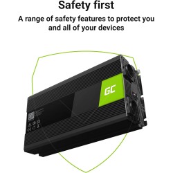 Vert cell® 1500w/3000w 12v 220v/230v convertisseur de tension voiture solaire modifiée volts sinus power inverter sinusoïdale dc