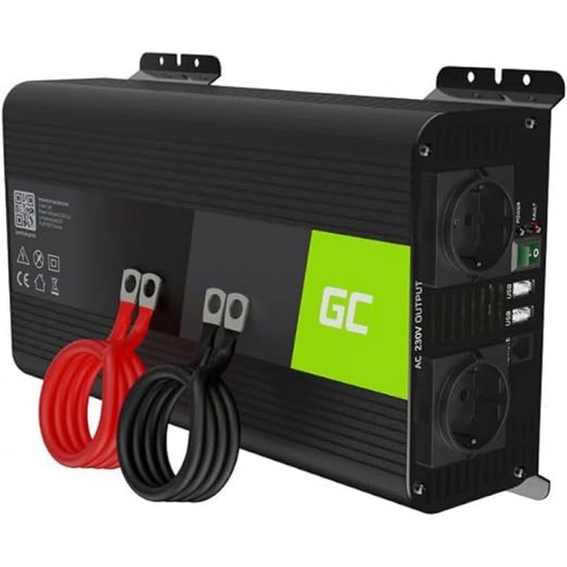 Vert cell pro 1000w/2000w 12v 220v/230v convertisseur pur sinus de tension volts voiture solaire power inverter sinusoïdale dc a
