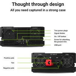 Vert cell 3000w/6000w 12v 220v/230v convertisseur pur sinus de tension volts voiture solaire power inverter sinusoïdale dc ac, o