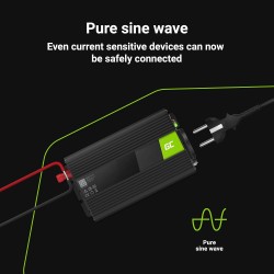 Vert cell 500w/1000w 24v 220v/230v convertisseur pur sinus de tension volts camion solaire power inverter sinusoïdale dc ac, ond