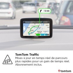 TomTom GPS Voiture GO Classic 2ème génération (6 Pouces, Info Trafic, Essai Alertes des Zones de Danger, Cartes EU, Mise à Jour 