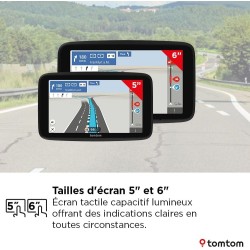 TomTom GPS Voiture GO Classic 2ème génération (6 Pouces, Info Trafic, Essai Alertes des Zones de Danger, Cartes EU, Mise à Jour 