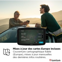 TomTom GPS Voiture GO Classic Lite (6 Pouces, Info Trafic, Essai des Alertes de Zones de Danger, Cartes EU, Mise à Jour Inclus V
