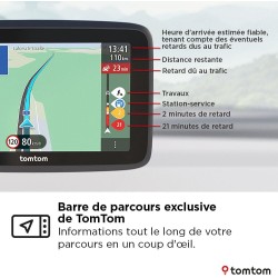 TomTom GPS Voiture GO Classic Lite (6 Pouces, Info Trafic, Essai des Alertes de Zones de Danger, Cartes EU, Mise à Jour Inclus V