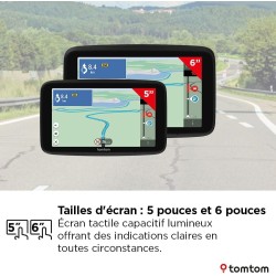 TomTom GPS Voiture GO Classic Lite (6 Pouces, Info Trafic, Essai des Alertes de Zones de Danger, Cartes EU, Mise à Jour Inclus V