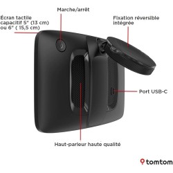 TomTom GPS Voiture GO Classic Lite (5 Pouces, Info Trafic, Essai des Alertes de Zones de Danger, Cartes EU, Mise à Jour Inclus V