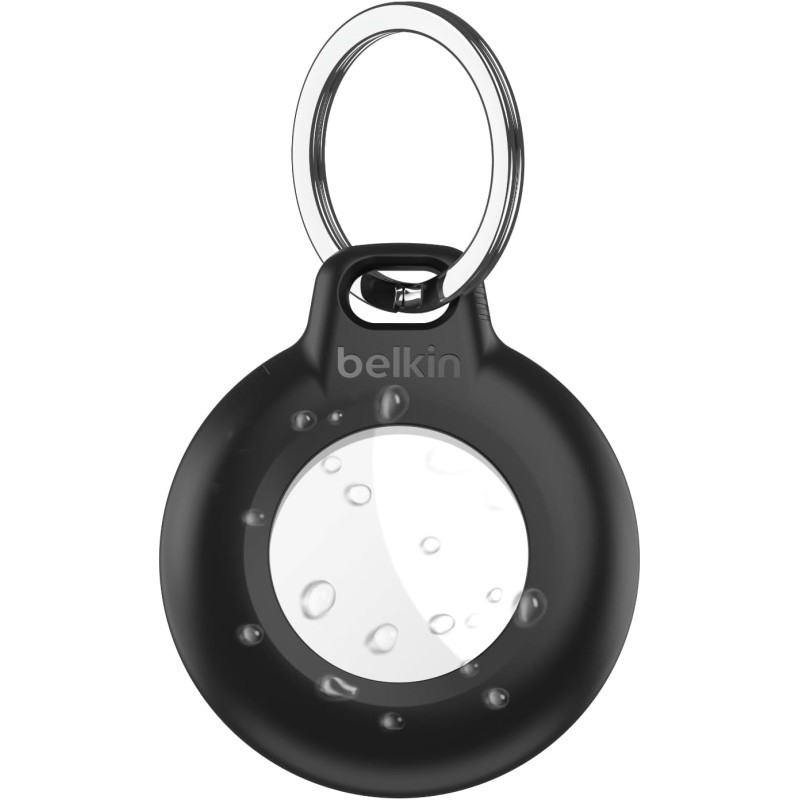 Belkin Anneau de Protection étanche avec Attache en métal pour AirTag (Protection Durable et antirayure, pour Porte-clés, Collie