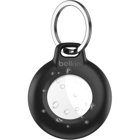 Belkin Anneau de Protection étanche avec Attache en métal pour AirTag (Protection Durable et antirayure, pour Porte-clés, Collie