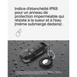 Belkin Anneau de Protection étanche avec Attache en métal pour AirTag (Protection Durable et antirayure, pour Porte-clés, Collie