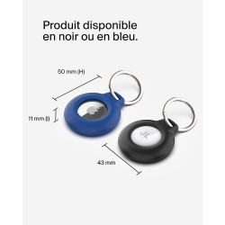 Belkin Anneau de Protection étanche avec Attache en métal pour AirTag (Protection Durable et antirayure, pour Porte-clés, Collie