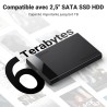 Uvert usb c boîtier externe 2,5 pouces disque dur sata iii ii i hdd ssd usb 3.1 gen 2 type c 6gbps uasp supporte windows mac os 