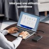 Uvert usb c boîtier externe 2,5 pouces disque dur sata iii ii i hdd ssd usb 3.1 gen 2 type c 6gbps uasp supporte windows mac os 