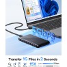 ORICO Boitier Disque Dur 2.5'', USB 3.0 Boitier Externe Disque 5Gbps pour SATA HDD et SSD de 2,5'' et 7/9.5 mm, accélération UAS