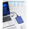 ORICO Boitier Disque Dur 2.5'', USB 3.0 Boitier Externe Disque 5Gbps pour SATA HDD et SSD de 2,5'' et 7/9.5 mm, accélération UAS