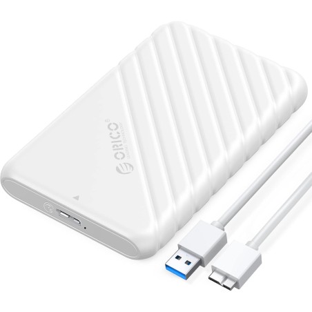 ORICO Boitier Disque Dur 2.5'', USB 3.0 Boitier Externe Disque 5Gbps pour SATA HDD et SSD de 2,5'' et 7/9.5 mm, accélération UAS
