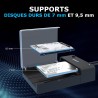 SABRENT Boitier Disque Dur 3.5, Rapide 5Gbps Boitier SSD Externe 2.5"/3.5", Adaptateur SATA USB pour SSD/HDD, Lecteur Disque Dur