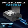 SABRENT Boitier Disque Dur 3.5, Rapide 5Gbps Boitier SSD Externe 2.5"/3.5", Adaptateur SATA USB pour SSD/HDD, Lecteur Disque Dur