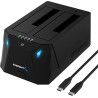 SABRENT Boitier Disque Dur Externe Adaptateur SATA to USB 2,5"/3,5", 2 Baies SSD/HDD vers USB-C 3.0, Boitier Disque Dur 2.5, Clo
