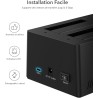 SABRENT Boitier Disque Dur Externe Adaptateur SATA to USB 2,5"/3,5", 2 Baies SSD/HDD vers USB-C 3.0, Boitier Disque Dur 2.5, Clo