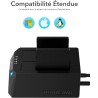 SABRENT Boitier Disque Dur Externe Adaptateur SATA to USB 2,5"/3,5", 2 Baies SSD/HDD vers USB-C 3.0, Boitier Disque Dur 2.5, Clo