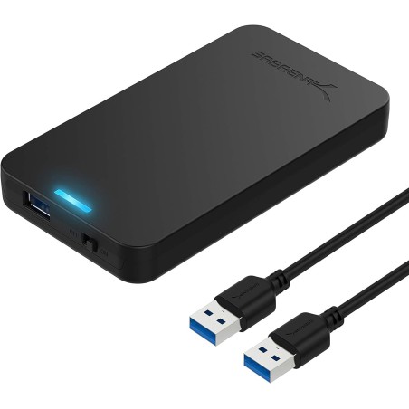 SABRENT Boitier Disque Dur 2.5, Rapide 5Gbps Boitier SSD Externe pour HDD 2,5" Pouces, Adaptateur SSD vers USB 3.0, Lecteur Disq