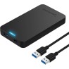 SABRENT Boitier Disque Dur 2.5, Rapide 5Gbps Boitier SSD Externe pour HDD 2,5" Pouces, Adaptateur SSD vers USB 3.0, Lecteur Disq