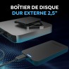 SABRENT Boitier Disque Dur 2.5, Rapide 5Gbps Boitier SSD Externe pour HDD 2,5" Pouces, Adaptateur SSD vers USB 3.0, Lecteur Disq