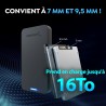 SABRENT Boitier Disque Dur 2.5, Rapide 5Gbps Boitier SSD Externe pour HDD 2,5" Pouces, Adaptateur SSD vers USB 3.0, Lecteur Disq