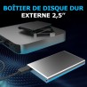 SABRENT Boitier Externe pour Disque Dur SATA 2,5" Pouces, 9,5 ou 7mm Adaptateur SSD/HDD vers USB 3.2, Aluminium Station d'accuei