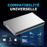 SABRENT Boitier Externe pour Disque Dur SATA 2,5" Pouces, 9,5 ou 7mm Adaptateur SSD/HDD vers USB 3.2, Aluminium Station d'accuei