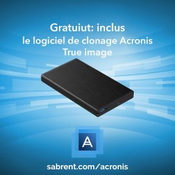 SABRENT Boitier Externe pour Disque Dur SATA 2,5" Pouces, 9,5 ou 7mm Adaptateur SSD/HDD vers USB 3.2, Aluminium Station d'accuei