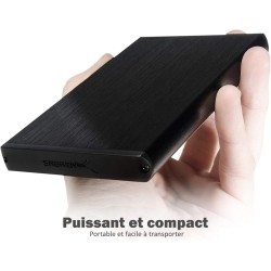 SABRENT Boitier Externe pour Disque Dur SATA 2,5" Pouces, 9,5 ou 7mm Adaptateur SSD/HDD vers USB 3.2, Aluminium Station d'accuei