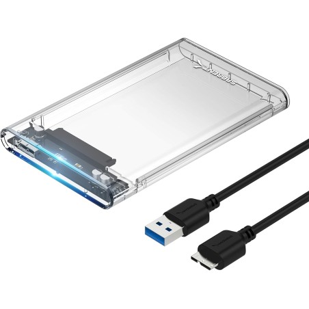SABRENT Boitier Externe pour Disque Dur SATA 2,5" Pouces, 9,5 ou 7mm Adaptateur SSD/HDD vers USB 3.2, Station d'accueil du Disqu