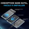 SABRENT Boitier Externe pour Disque Dur SATA 2,5" Pouces, 9,5 ou 7mm Adaptateur SSD/HDD vers USB 3.2, Station d'accueil du Disqu